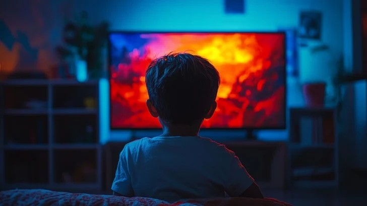 enfant qui regarde la télé