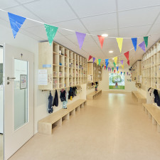 Les vestiaires de la crèche